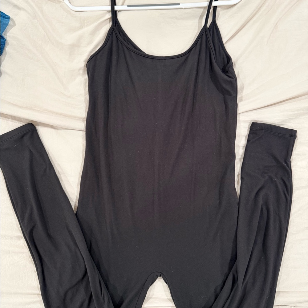 Black Spaghetti Strap maternity Jumpsuit